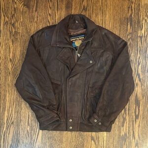 Vintage 90s Wilson Leathers Adventure Bound Leather Jacket